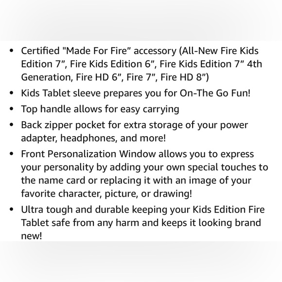 Verso Kids Neoprene Sleeve for 6”-8” Tablets & E-Readers NWT - Picture 7 of 8